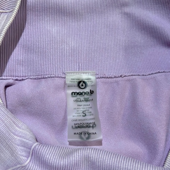 MONO B WOMEN’S  HIGHWAIST LEGGINGS LAVENDER / SIZE S. - Picture 2 of 2